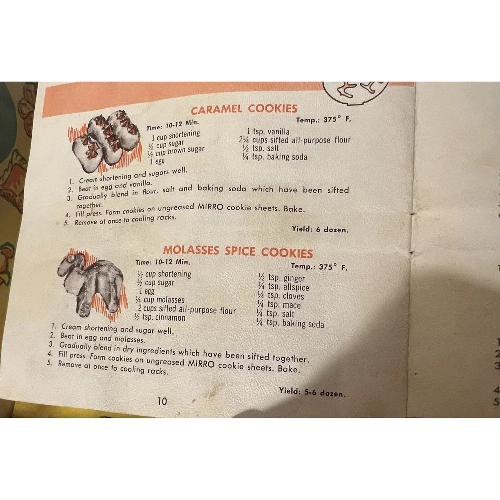 Vtg Mirro Dial A Cookie Press Kit 12 Fancy Cookie Selections M-0357-22 & Booklet